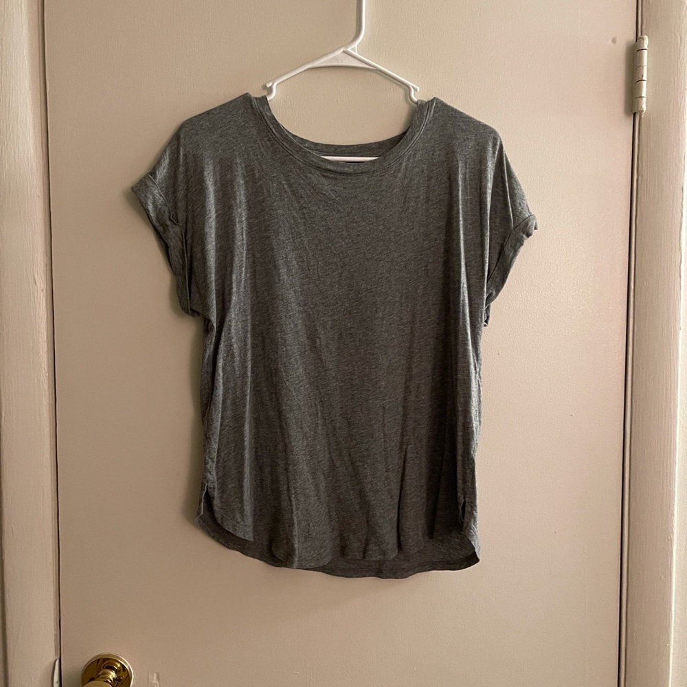 A new day gray shirt sleeve tee